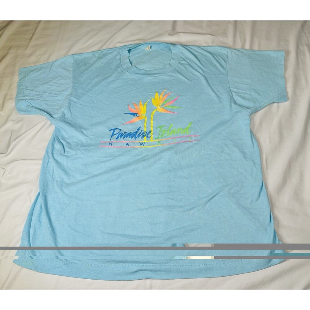 Vintage Paradise Island Hawaii Single Stitch Screen Stars Sz Large